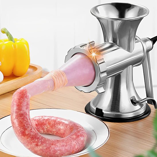 Hachoir a viande facilite l'insertion aliments optimise  flux de traitement